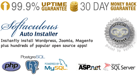 Softaculous Auto Installer, Instantly install Wordpress, Joomla, Magento plus hundreds of popular open source apps. Supports multiple php versions, MySQL and PostgreSQL Databases, ASP.NET and SQL Server databases